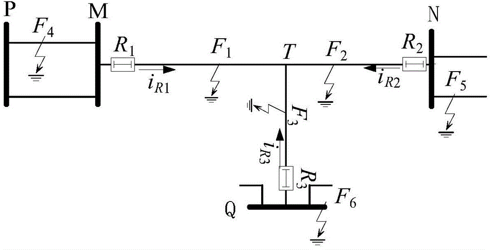 T-connection power grid transient state quantity unit protection method utilizing voltage and current abrupt change quantity wavelet coefficient correlation analysis