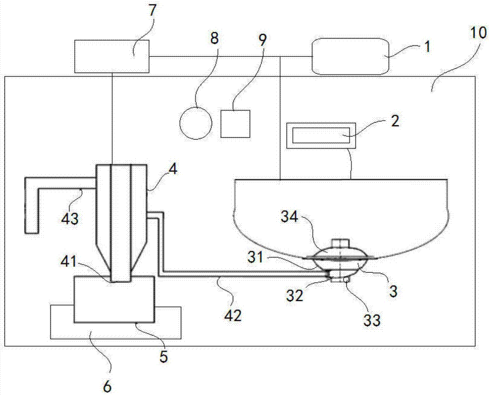 Fish excrement collecting and discharging system