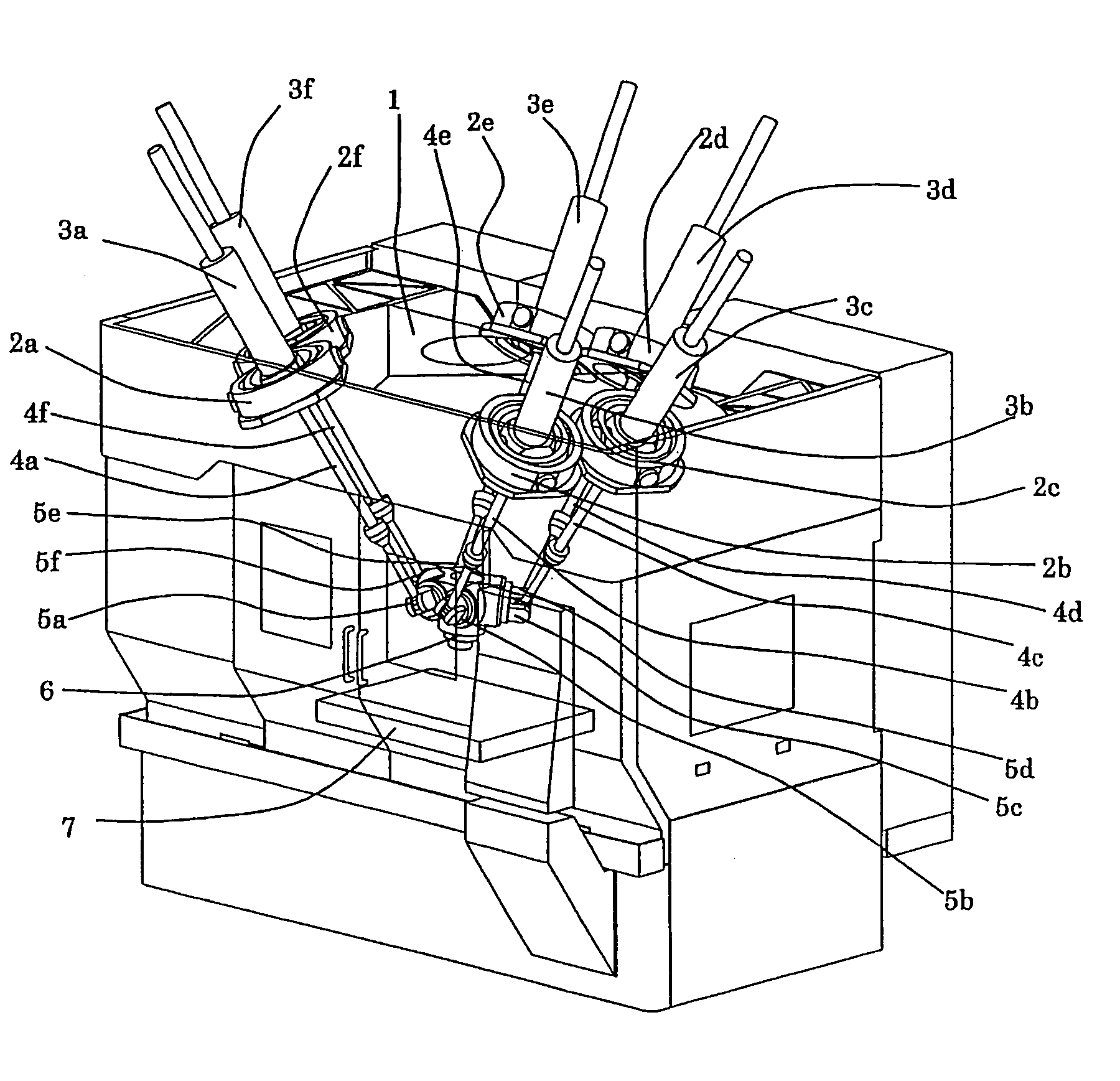 Method for controlling parallel kinematic mechanism machine and control device therefor