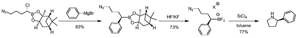 Synthetic method of chiral 2-phenylpyrrolidine