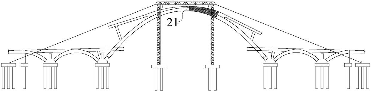 Vertical rotating and lifting construction method of steel structure arch rib
