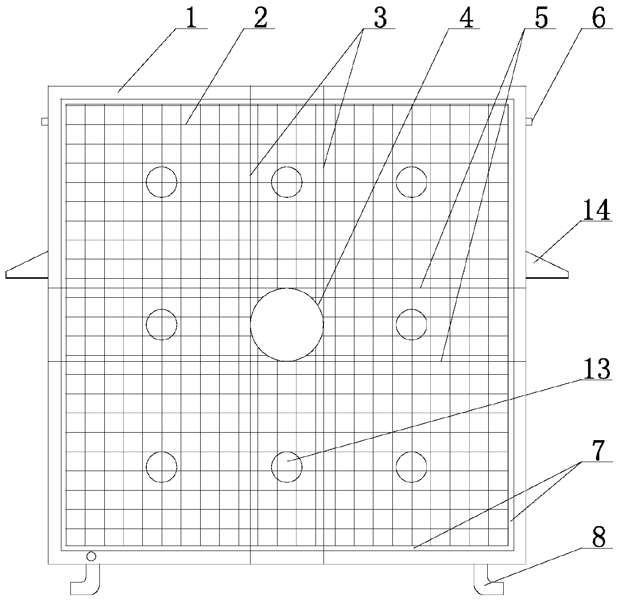 Metal frame filter press filter plate