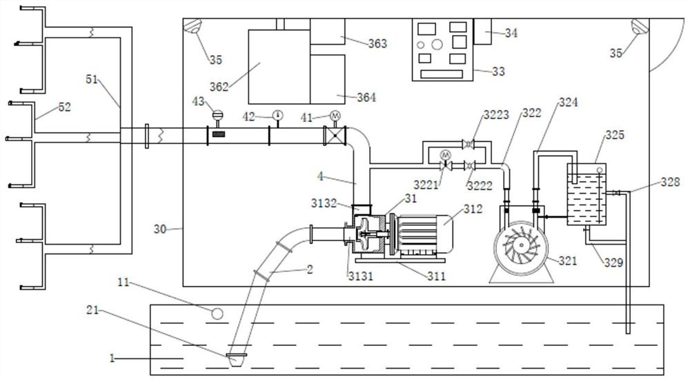 Intelligent control water diversion system for dry-wet alternate lakeside zone