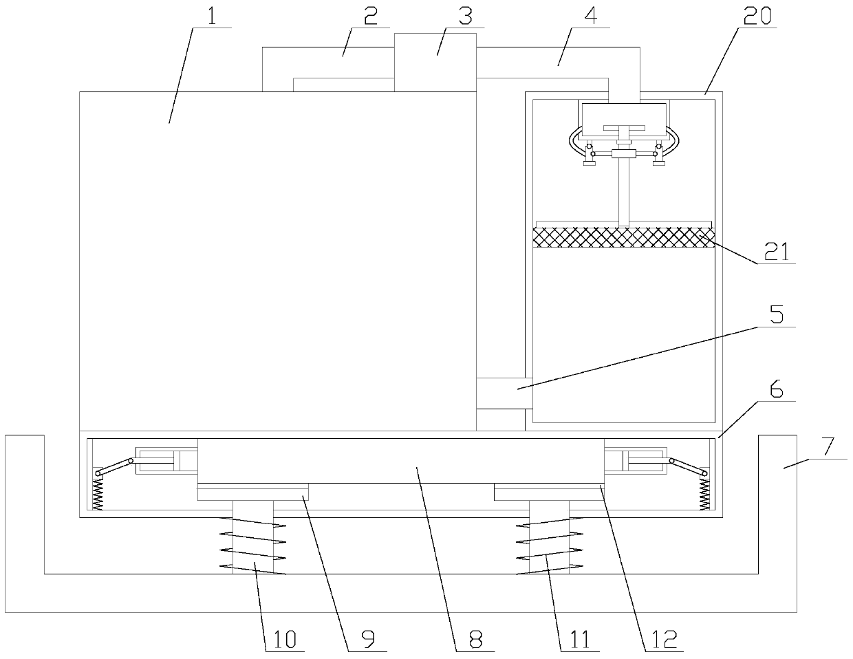 Hydraulic station with impurity removal function and good damping effect