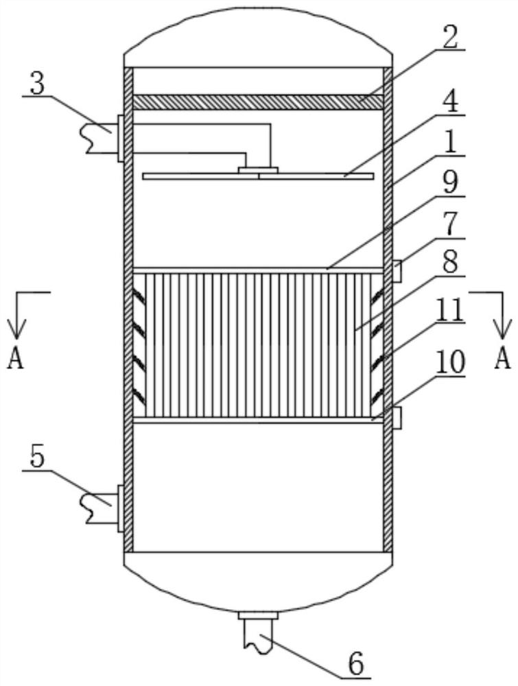 An oilfield wastewater treatment device