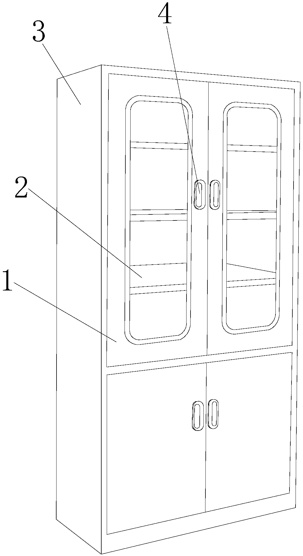 Multifunctional instrument cabinet of diagnosis and treatment table for otorhinolaryngology department