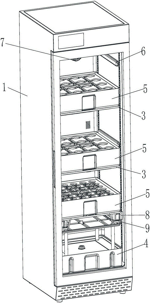 Household vertical farm plantation cabinet and control method thereof
