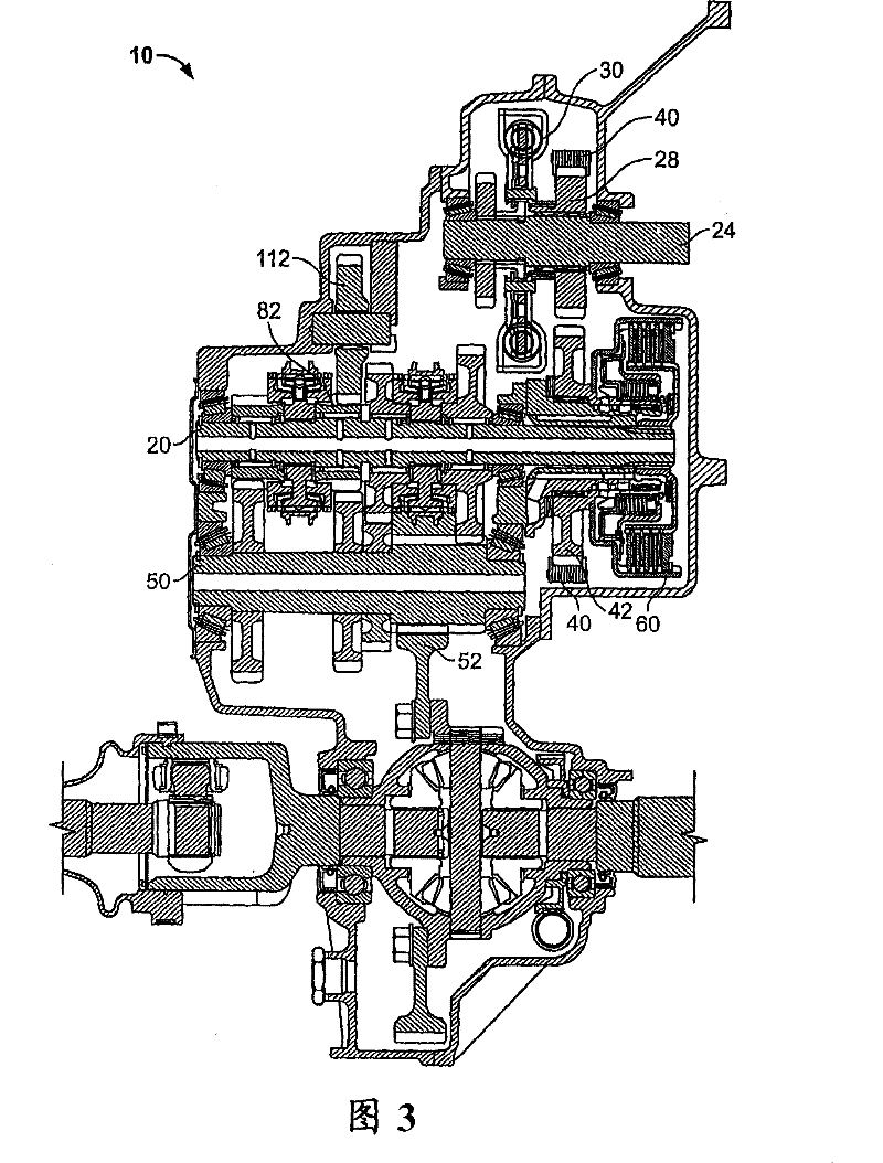 Power flow configuration for dual clutch transmission mechanism