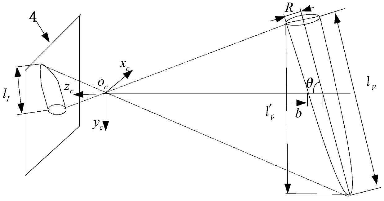 Shot monocular video pose measurement method and target pattern