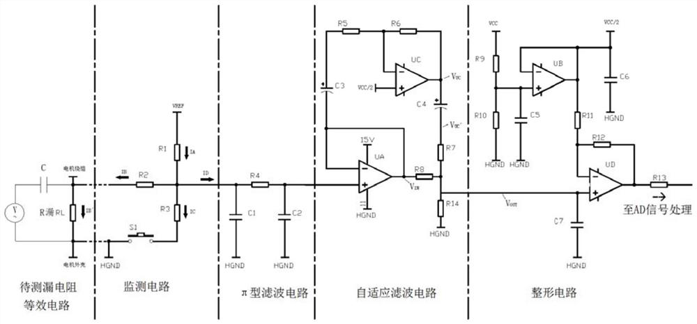 A leakage blocking sampling circuit and detection method