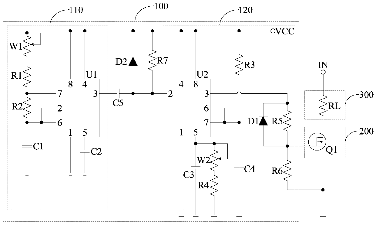 Switching power test device