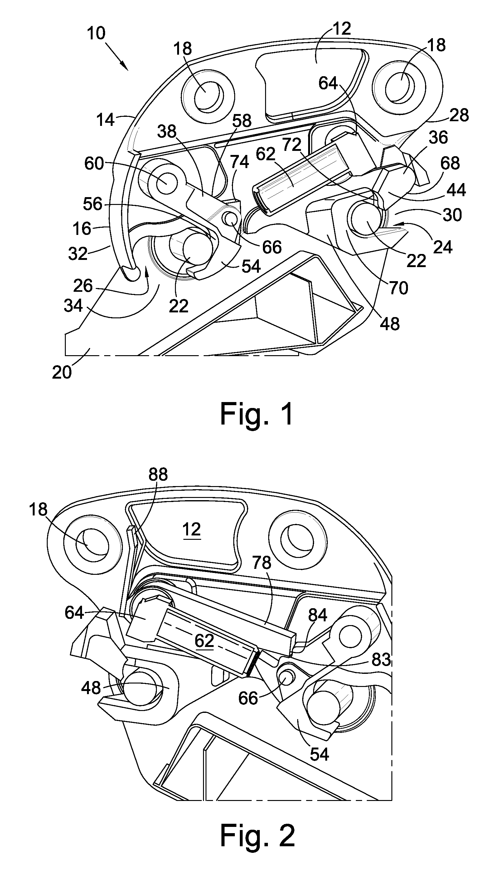 Fully automatic coupler for excavator arm