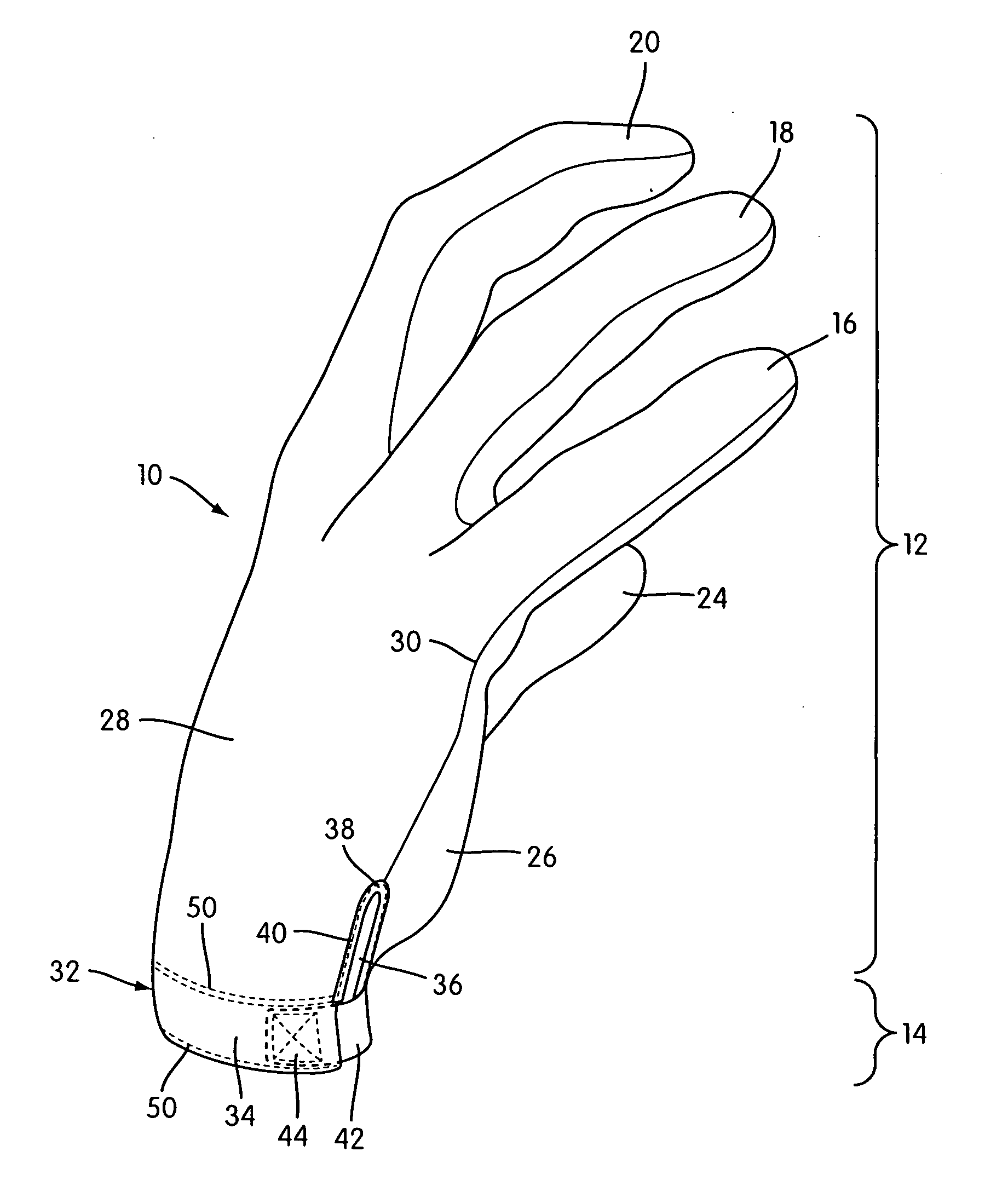 Wrist closure system for an athletic glove