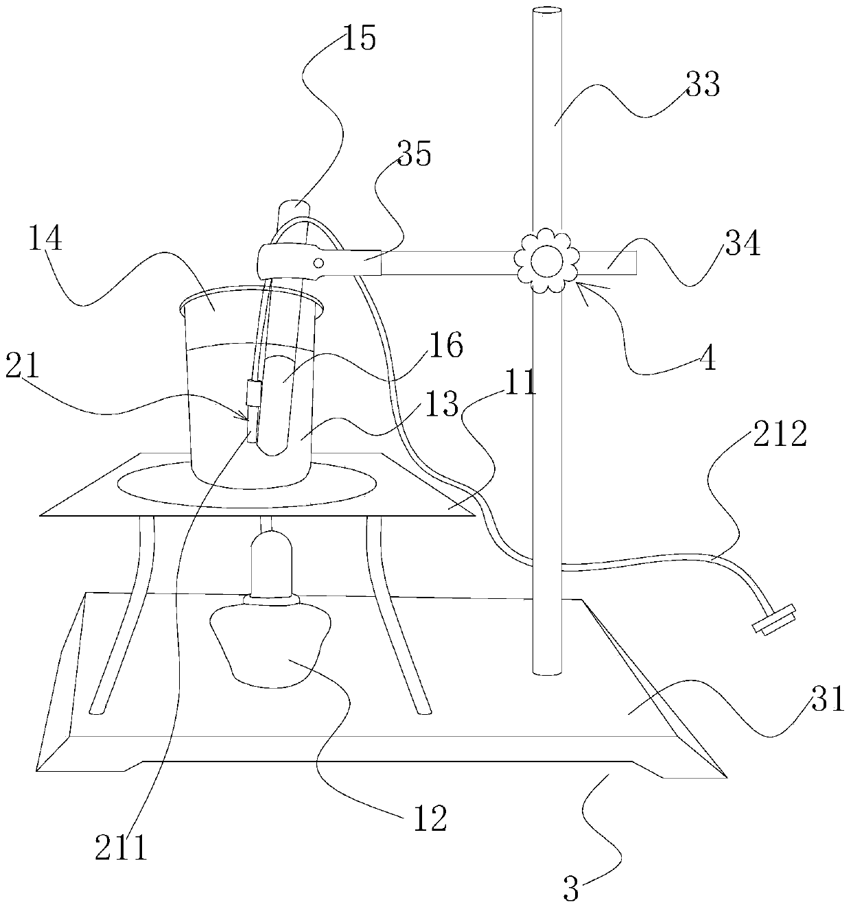 Experimental device and method for exploring influence of temperature on saturation of solution