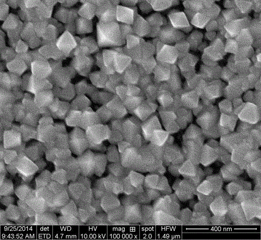 Method for preparing indium oxide octahedral nanocrystal film