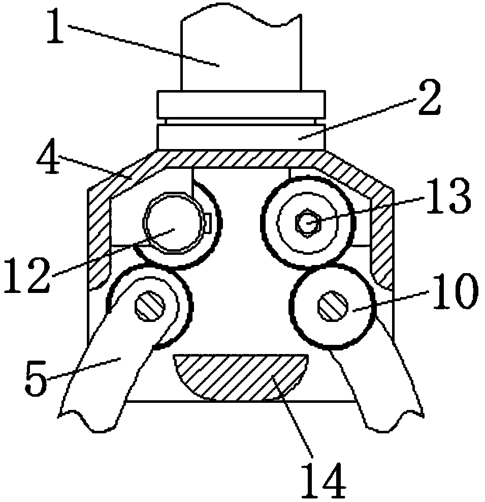 Mechanical clamping claw capable of extracting and preventing objects different in size from falling