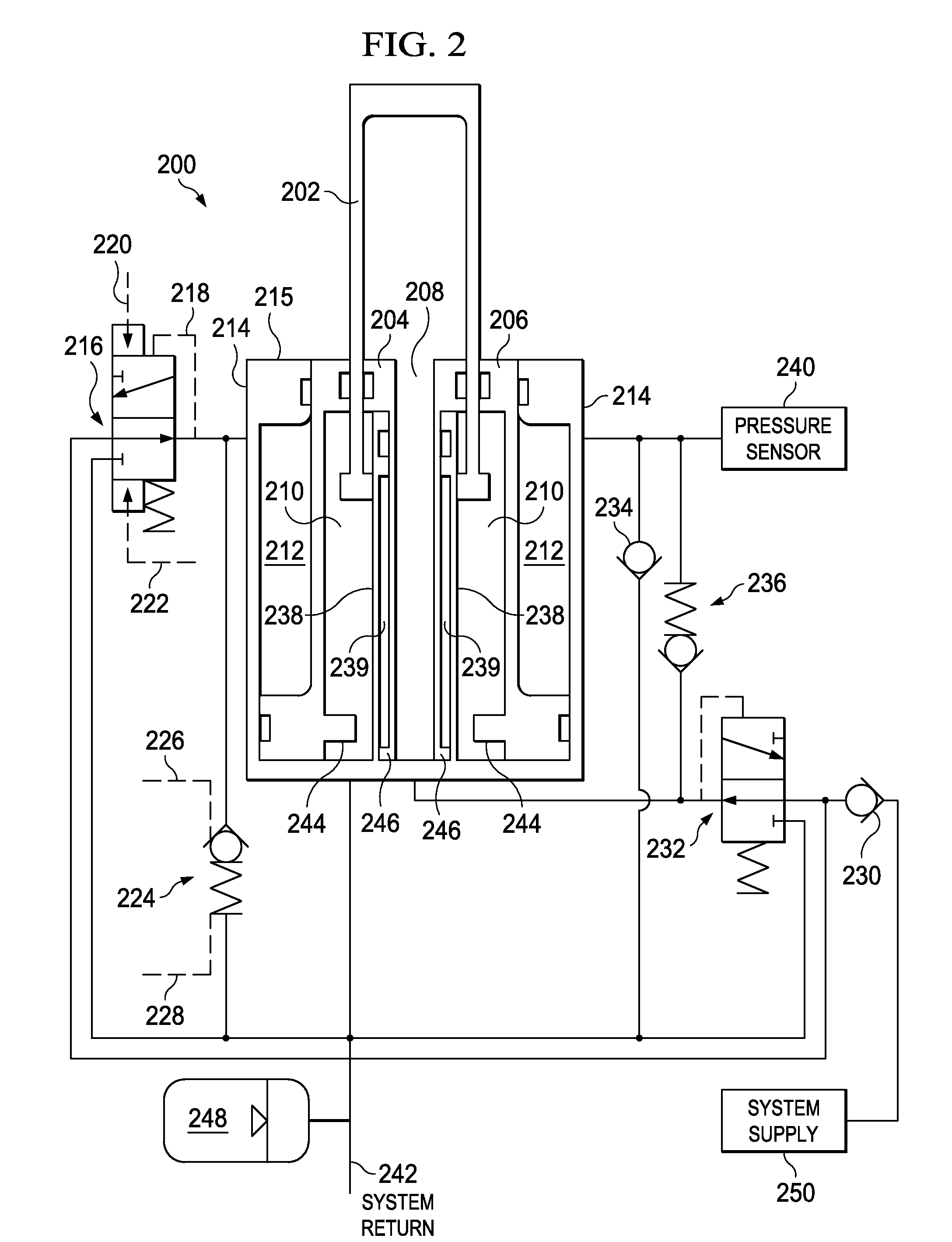 Hydraulic actuator for semi levered landing gear