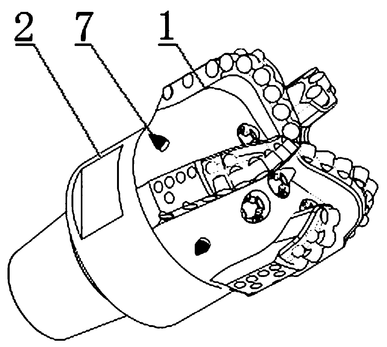 Active anti-sticking PDC drill bit with rotary rock breaking device