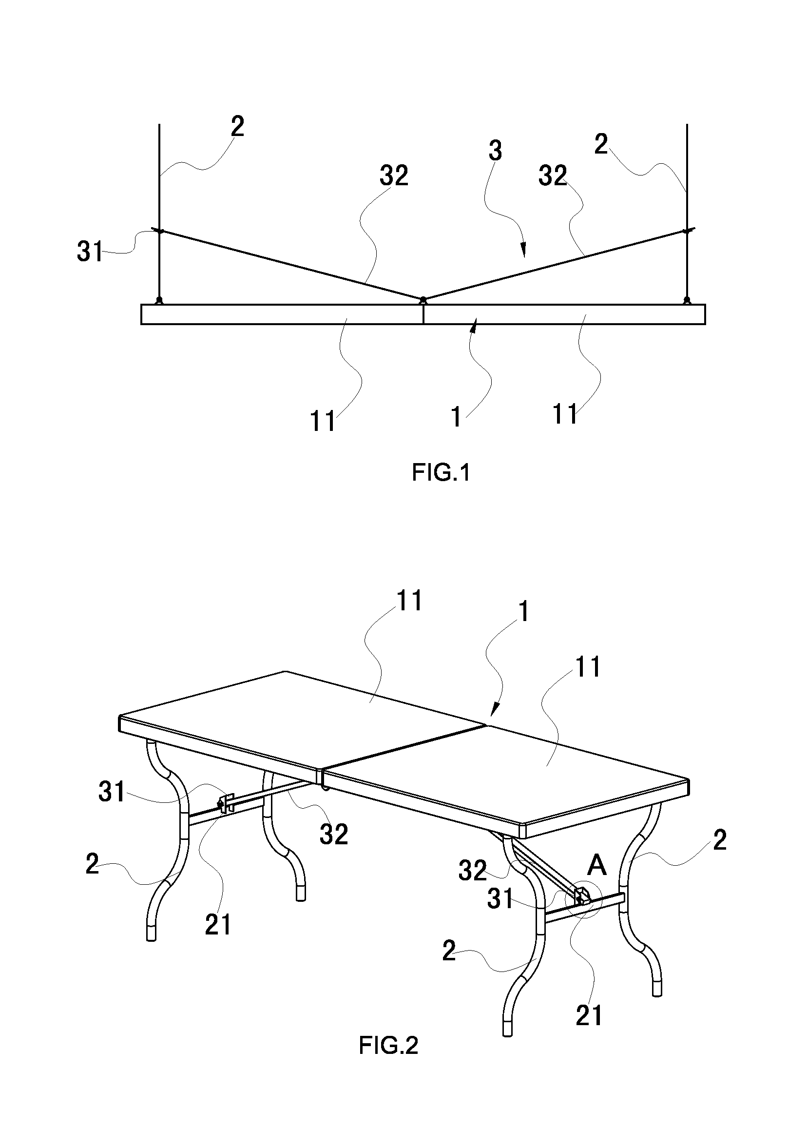 Folding assembly and foldaway table