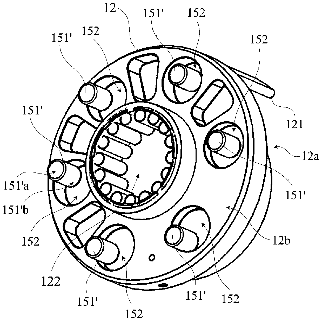 Horizontal scroll compressor for vehicle and pump body assembly thereof