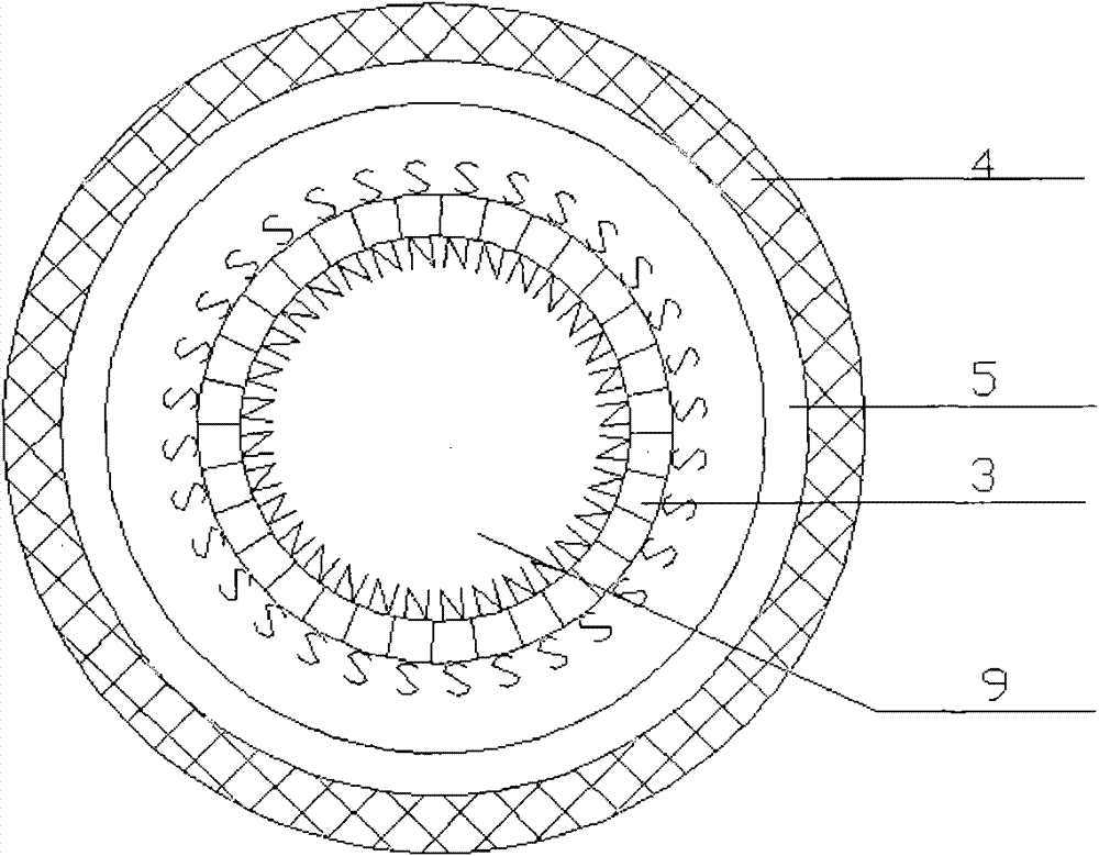 Device for preventing transmission line from waving by using eddy-current heating