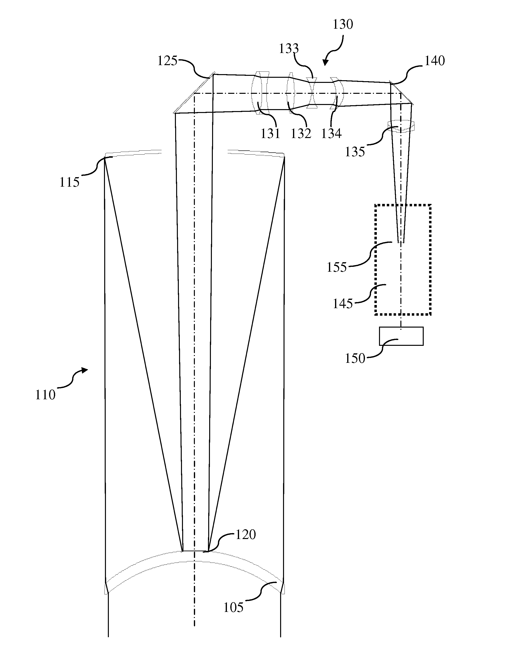 Device for taking long-distance images