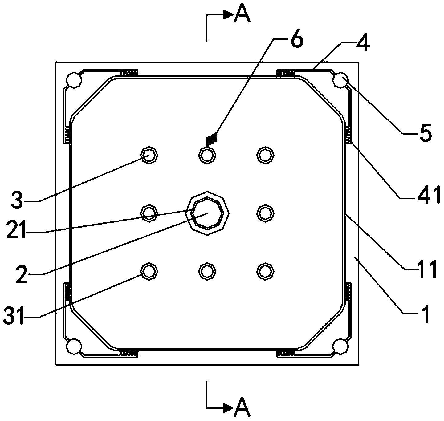 Membrane filter plate