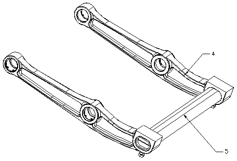 U-shaped arm for air suspension