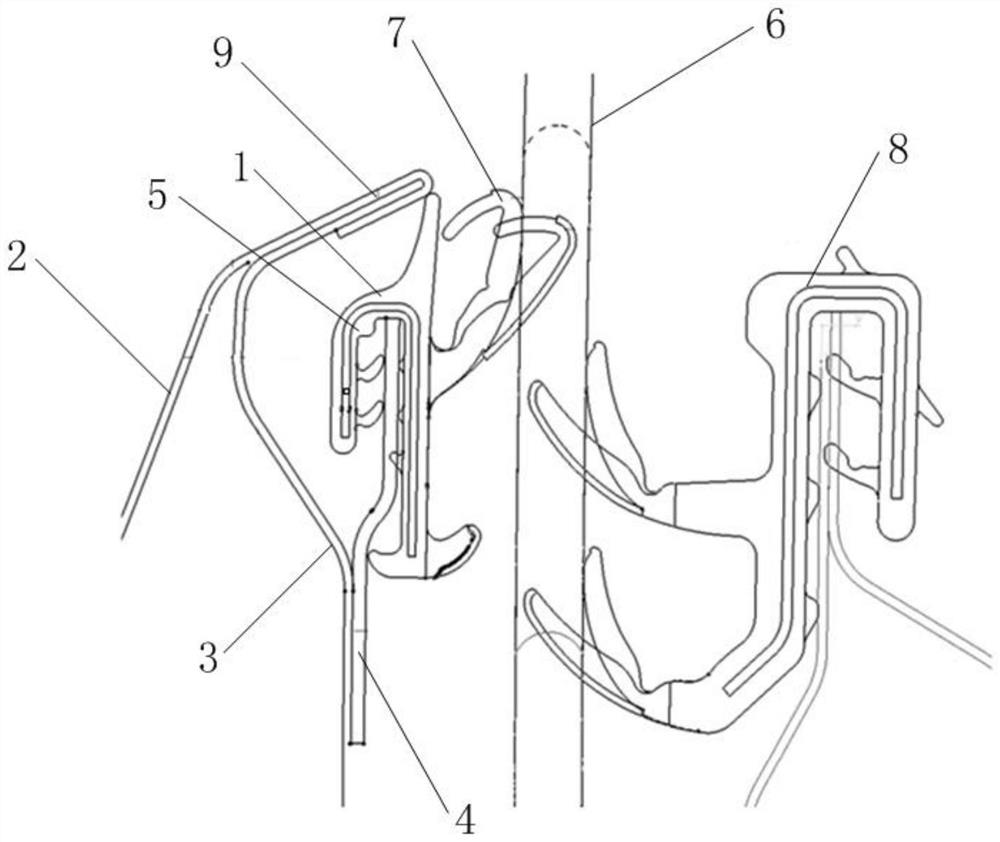 Hidden automobile door outer water cutting part and automobile