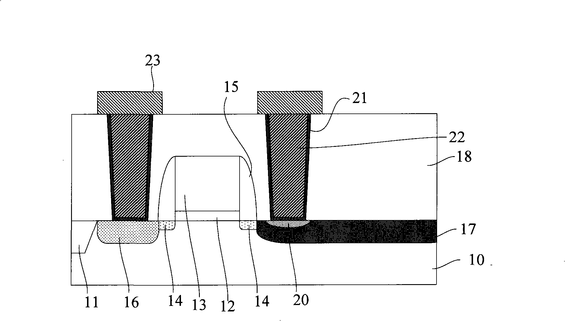 Compensating metal oxide semiconductor image sensor and manufacturing method thereof