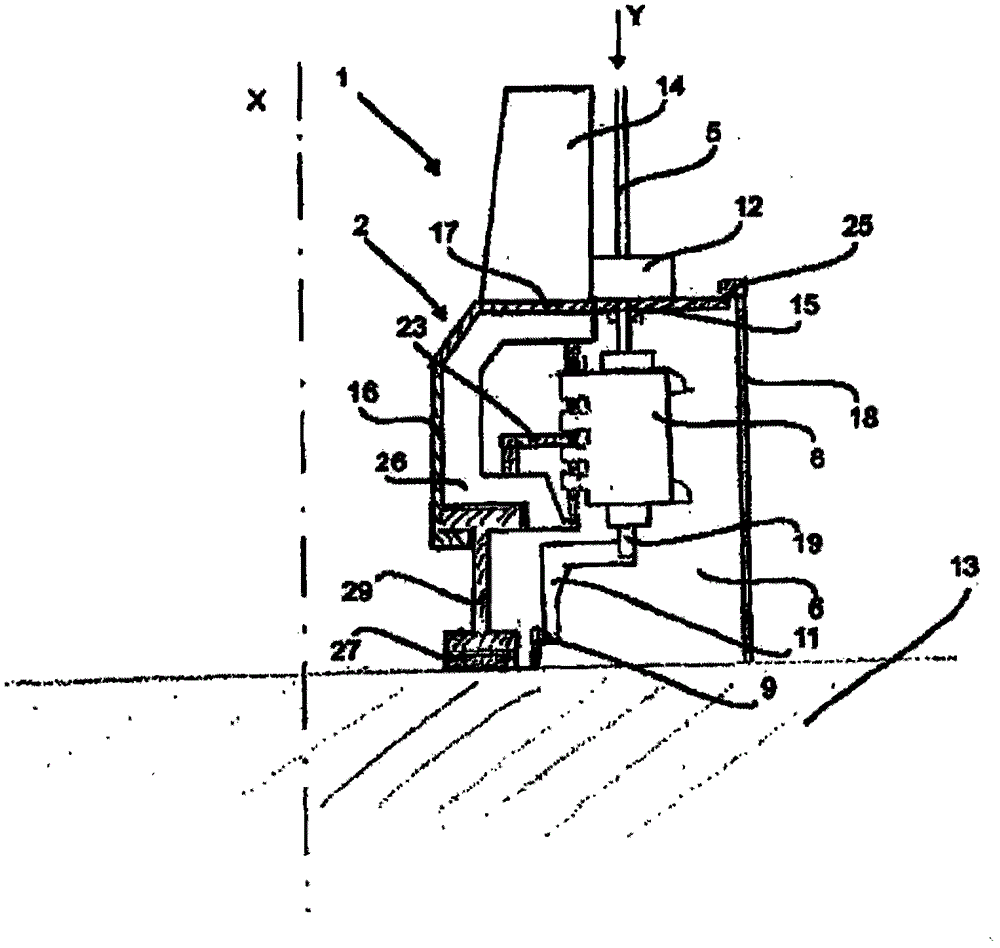 Device and method for cleaning gas in a blow molding machine