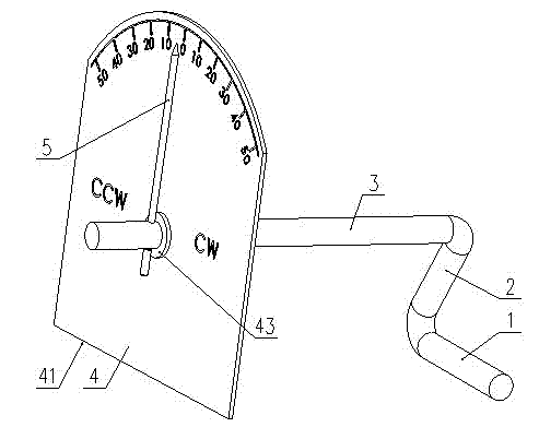 Measuring device for mounting angles of blades of axial flow fan
