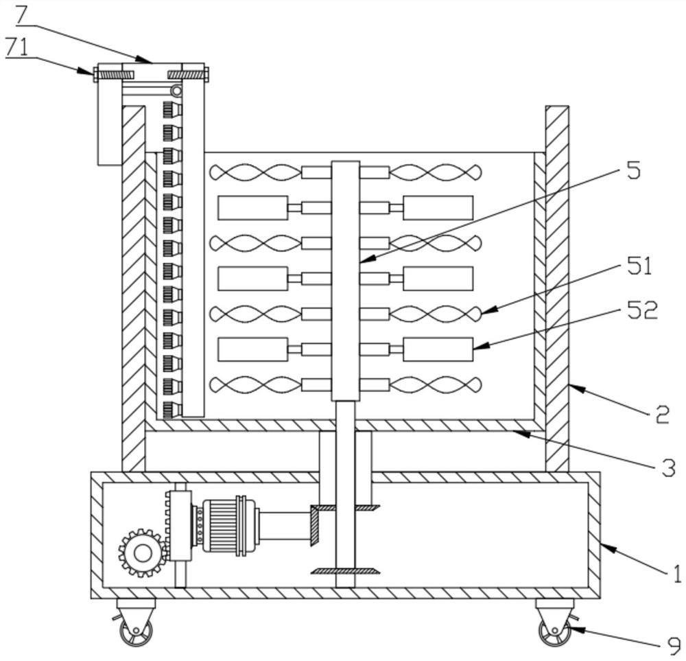 Fertilizer mixing device for vegetable planting