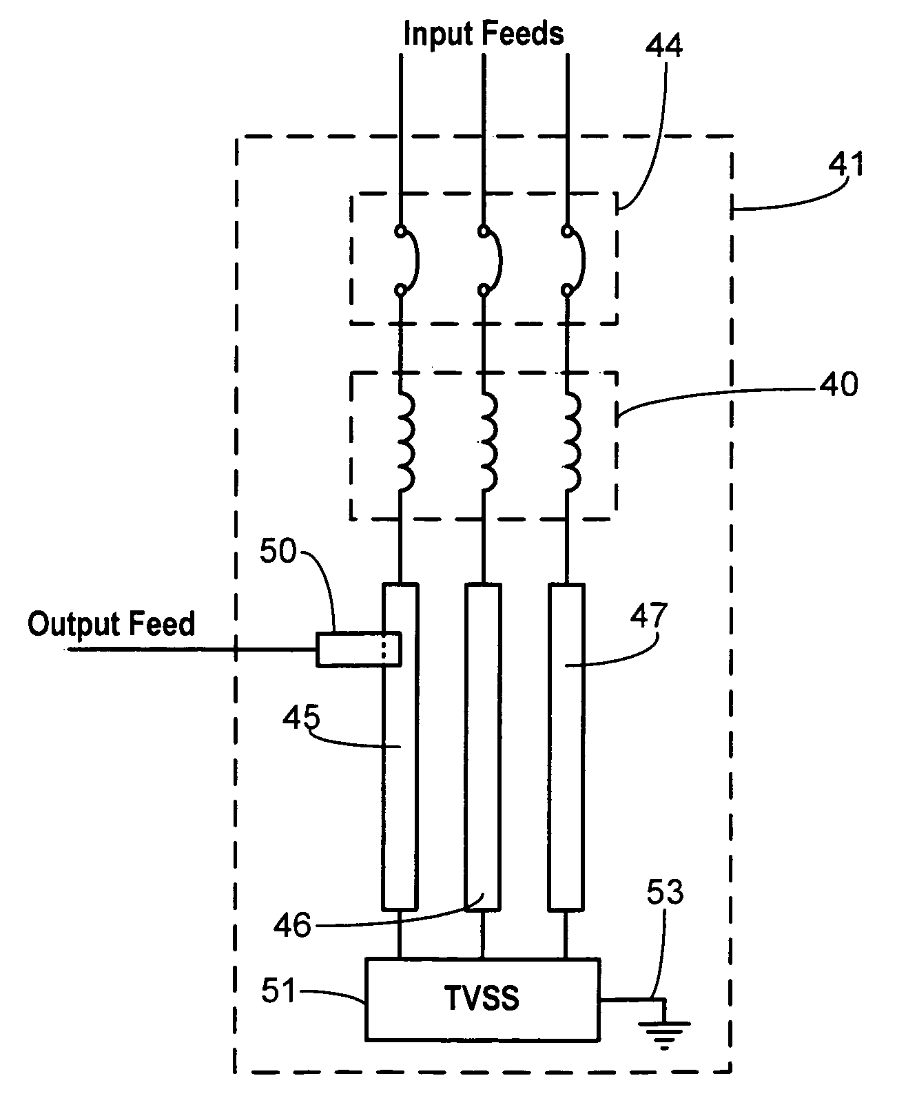 AC power distribution system with transient suppression and harmonic attenuation