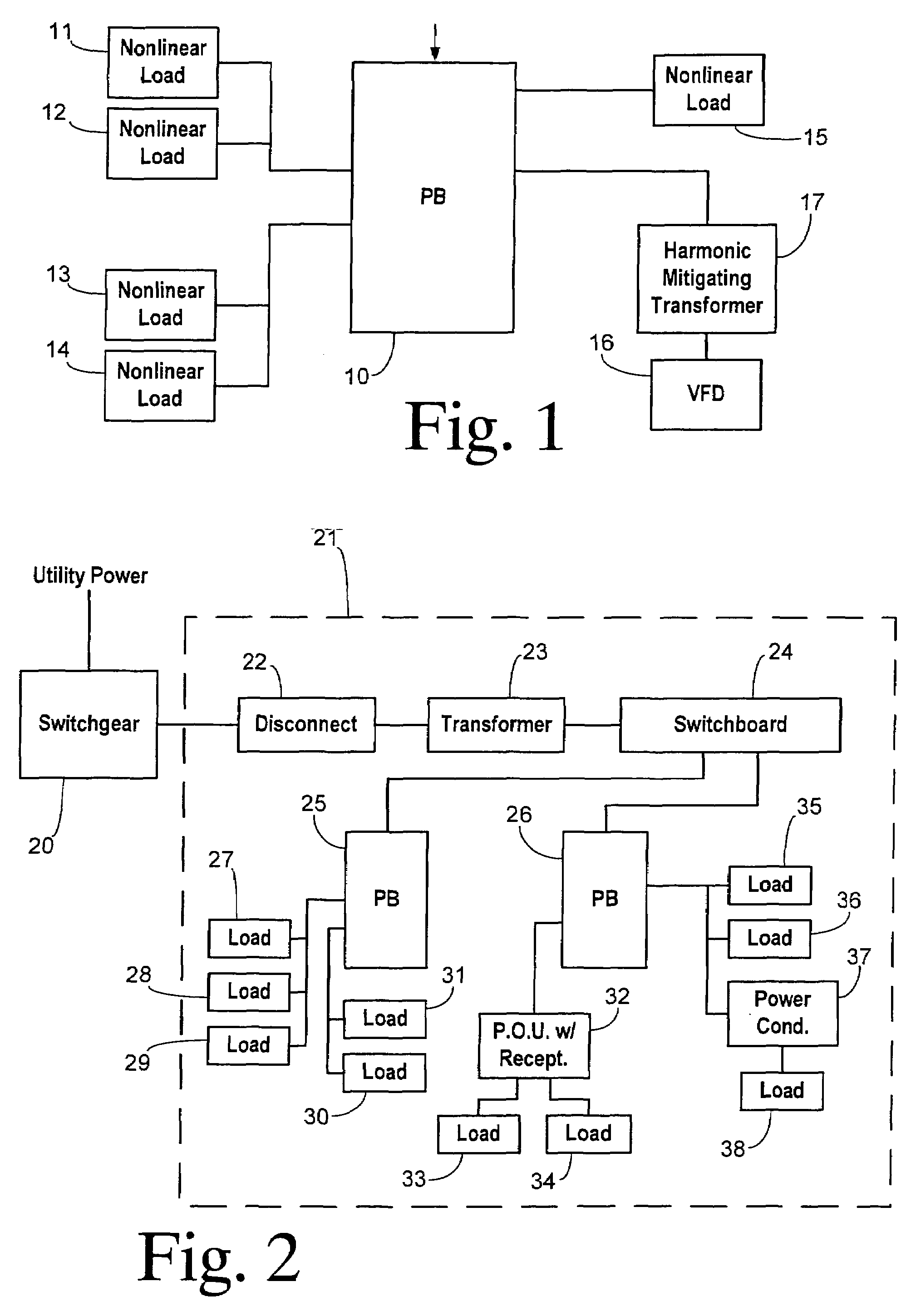 AC power distribution system with transient suppression and harmonic attenuation