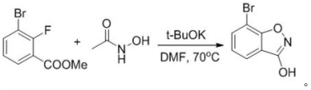3-chloro-7(5)-bromo-benzo-isoxazole compounding method