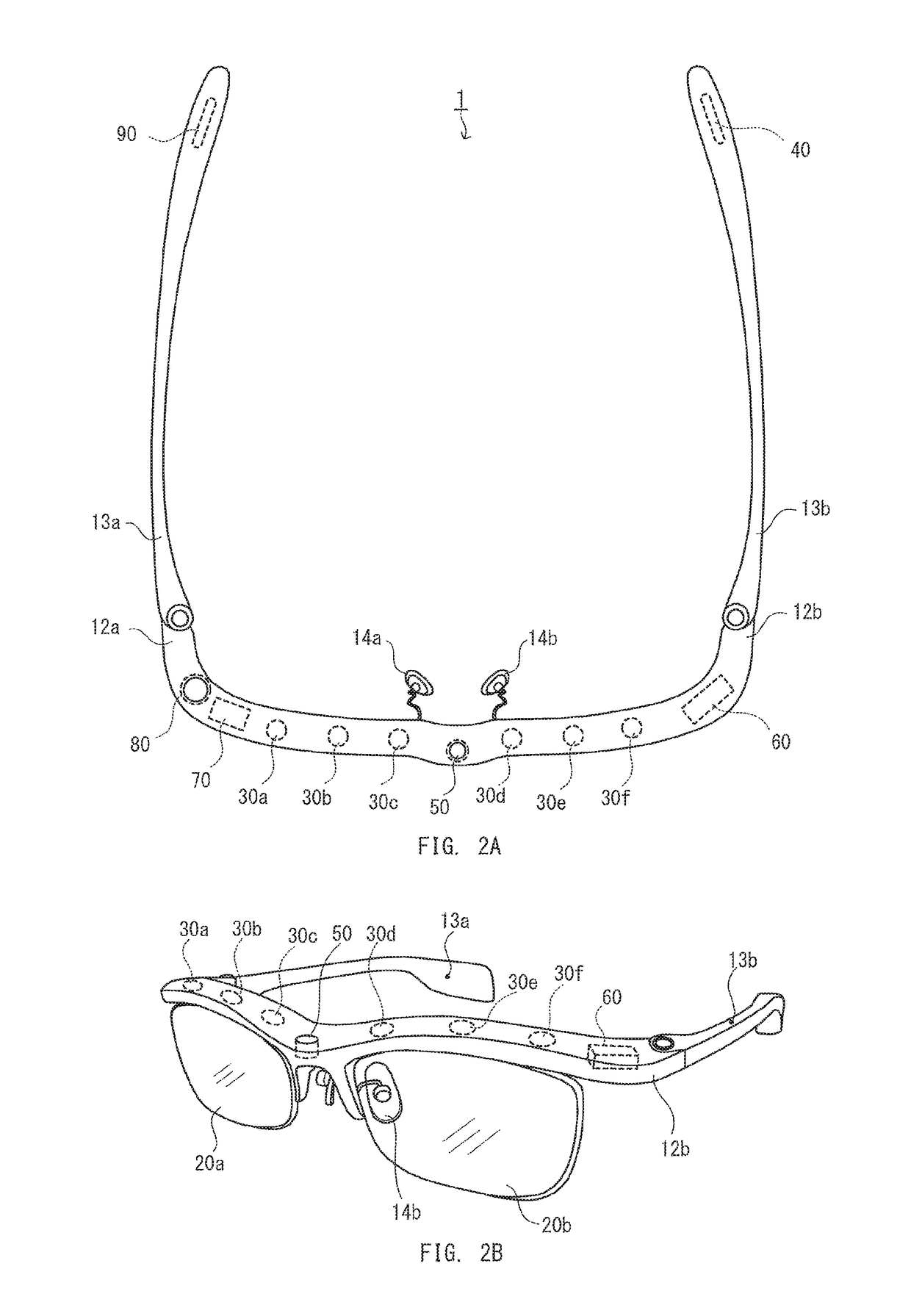 Glasses type information terminal, information processing device, computer program and recording medium