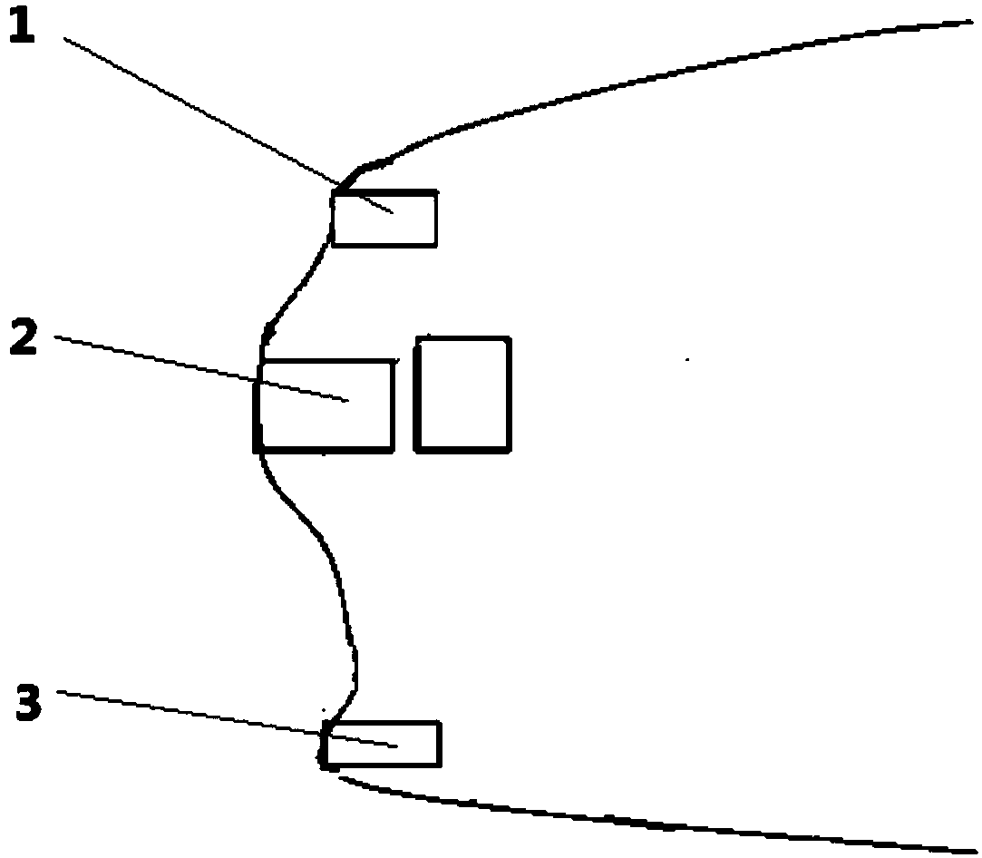 Three-section front end structure with function of flexible leg type collision