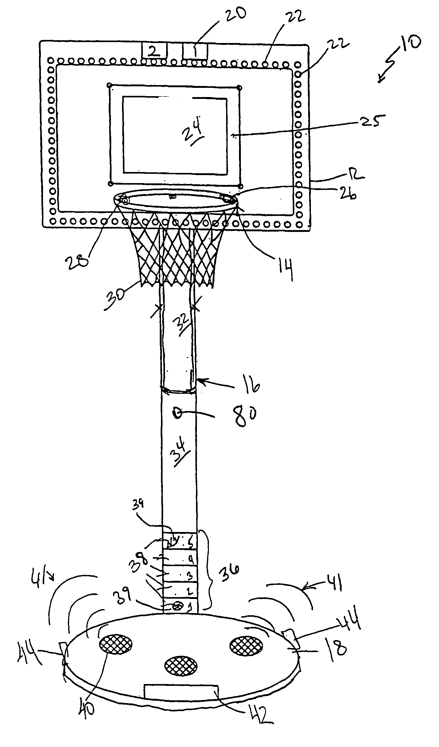 Educational basketball game device and method