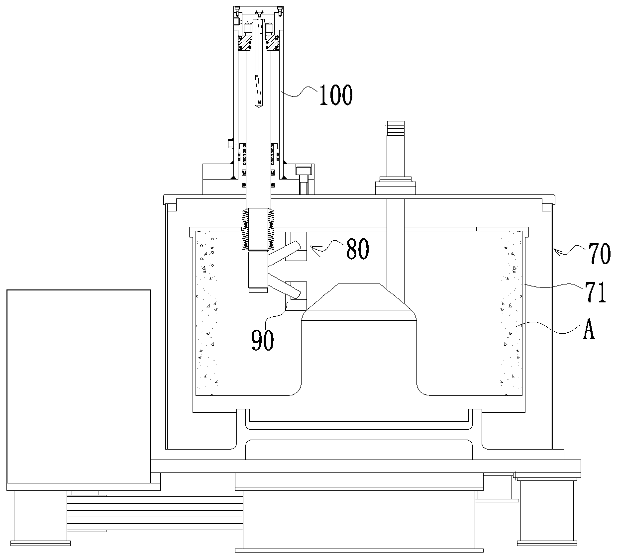 Scraper mechanism of centrifugal machine