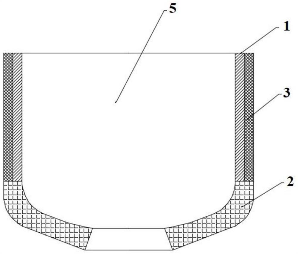 A kind of charcoal/charcoal crucible and its manufacturing method