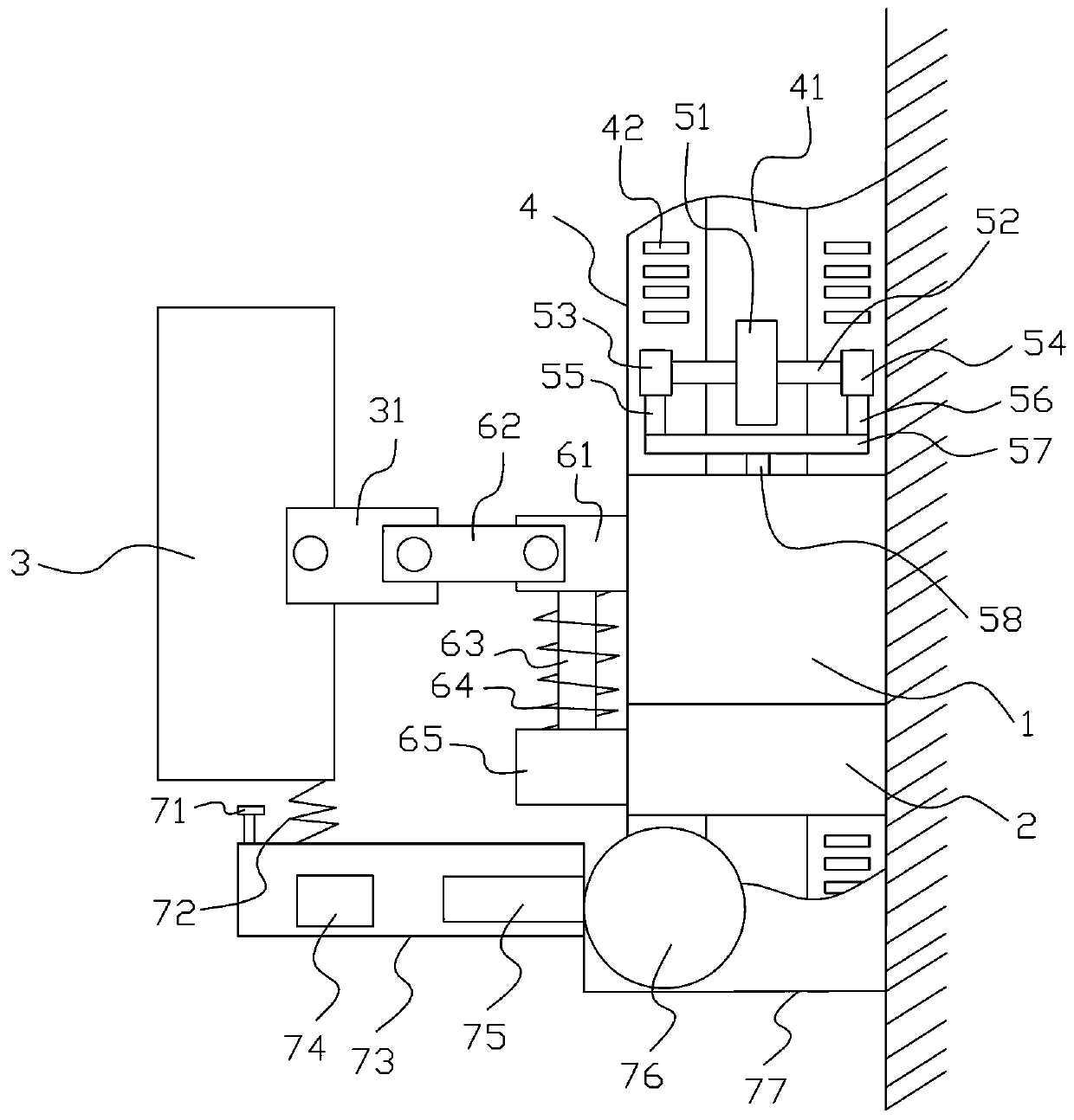 Elevator safety tongs structure