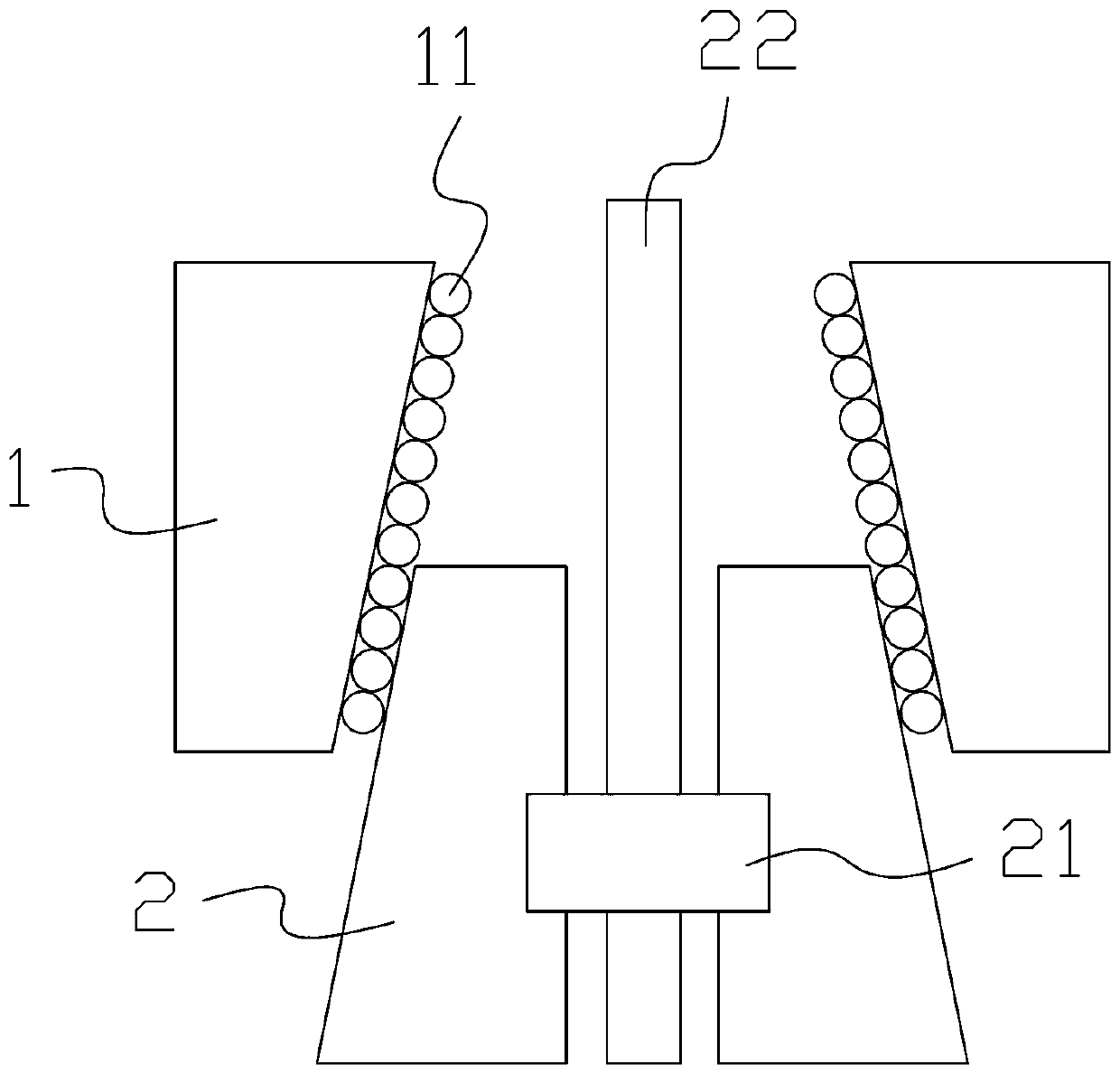 Elevator safety tongs structure