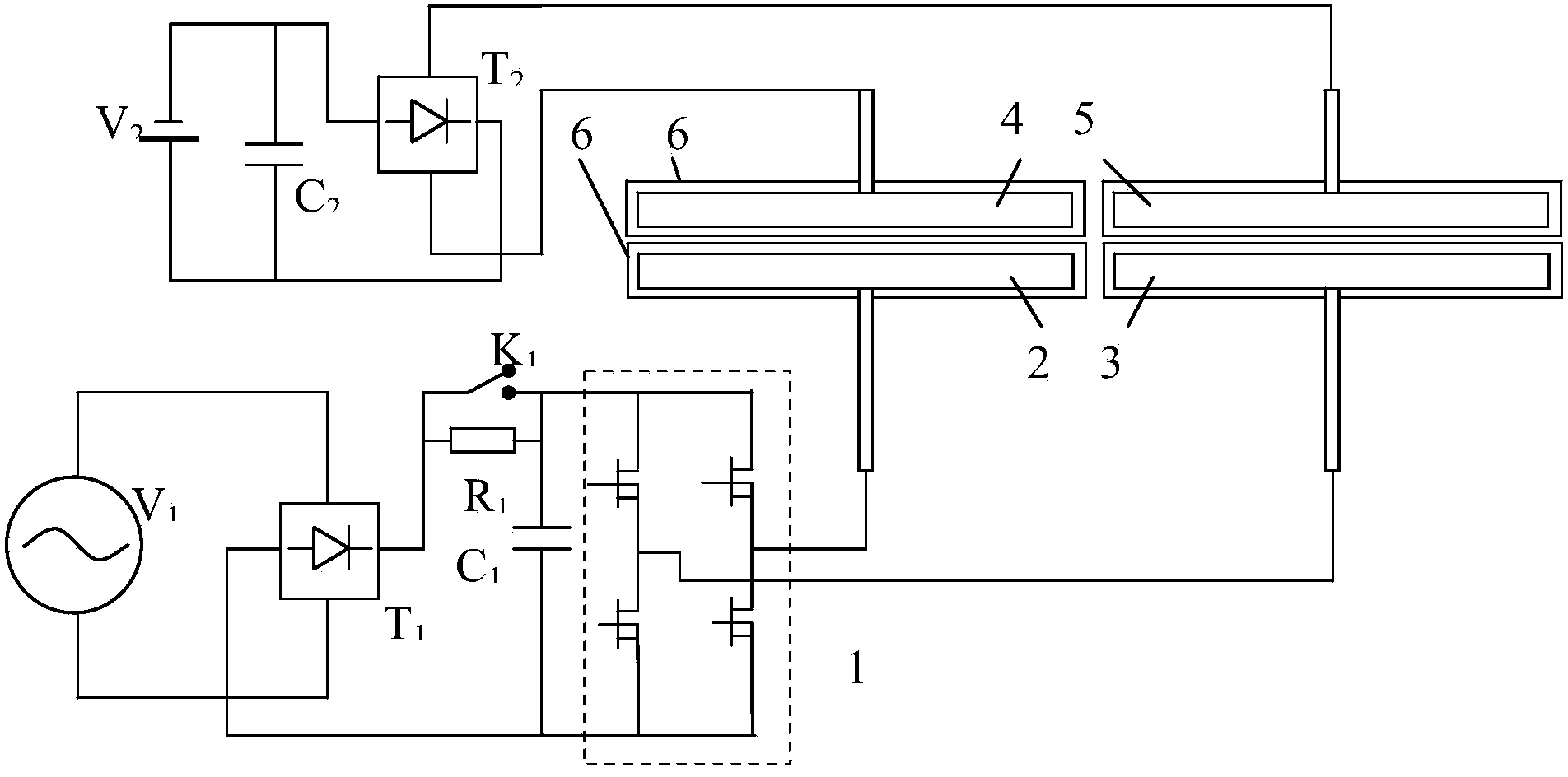 High-power wireless charging method and device based on electric field coupling