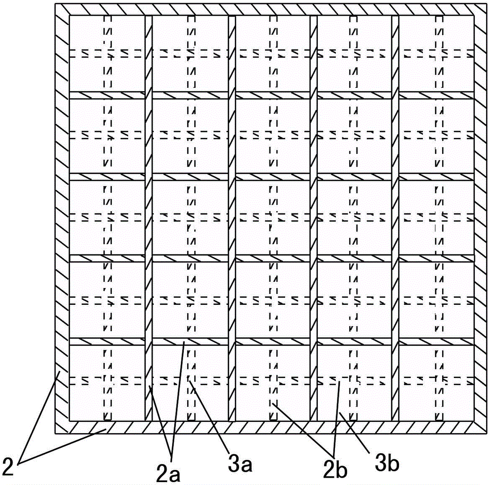 Vacuum insulating layer with a plurality of unit cavities