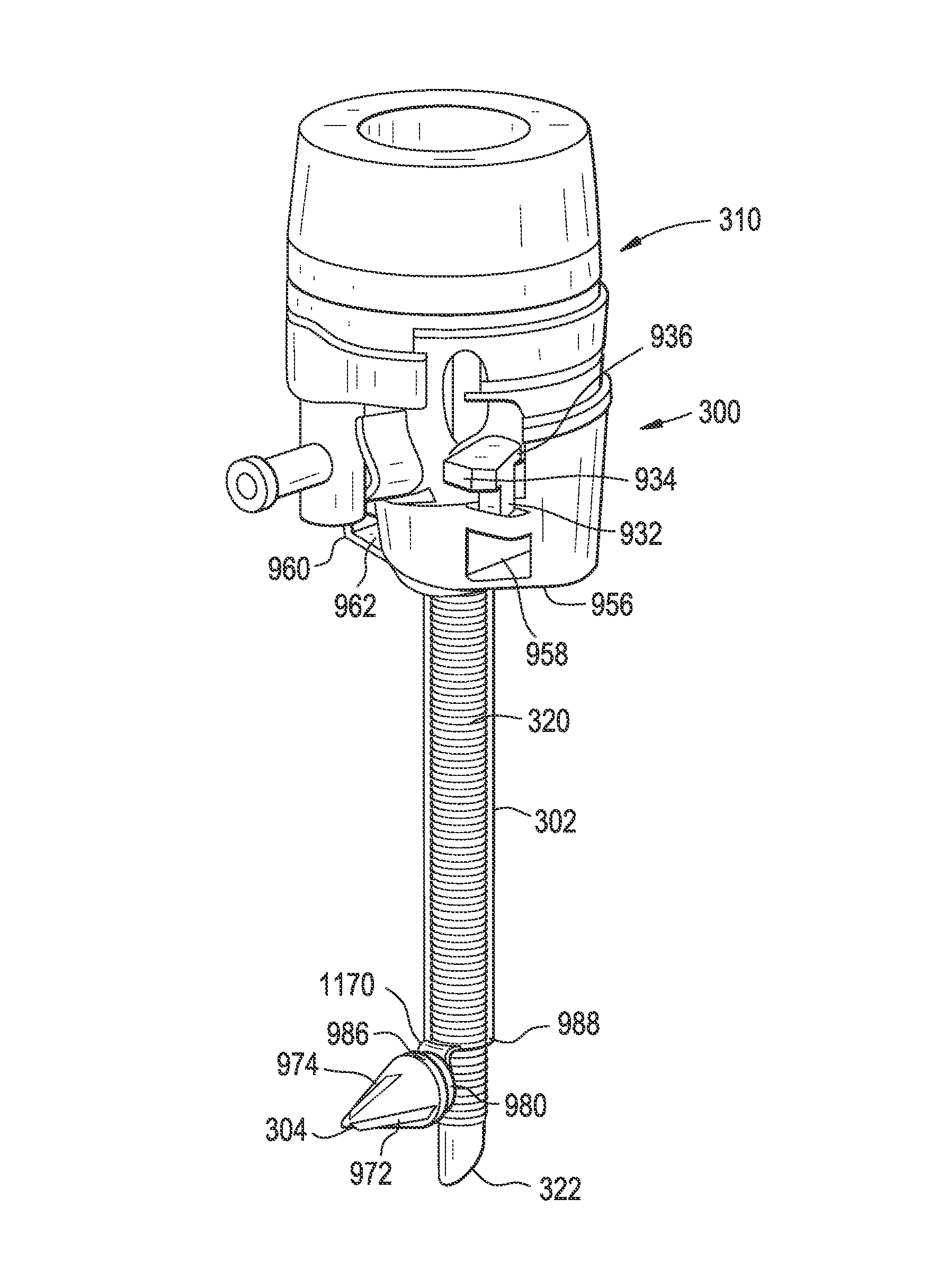 Device for anchoring a trocar