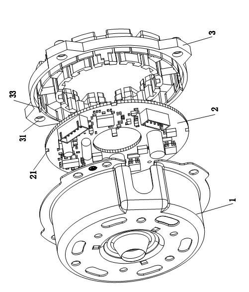 DC motor with insulating frame structures