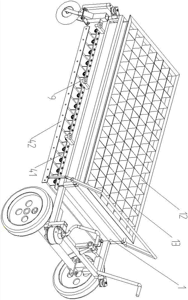 Device for loading and transferring seedling bags and seedling bowls