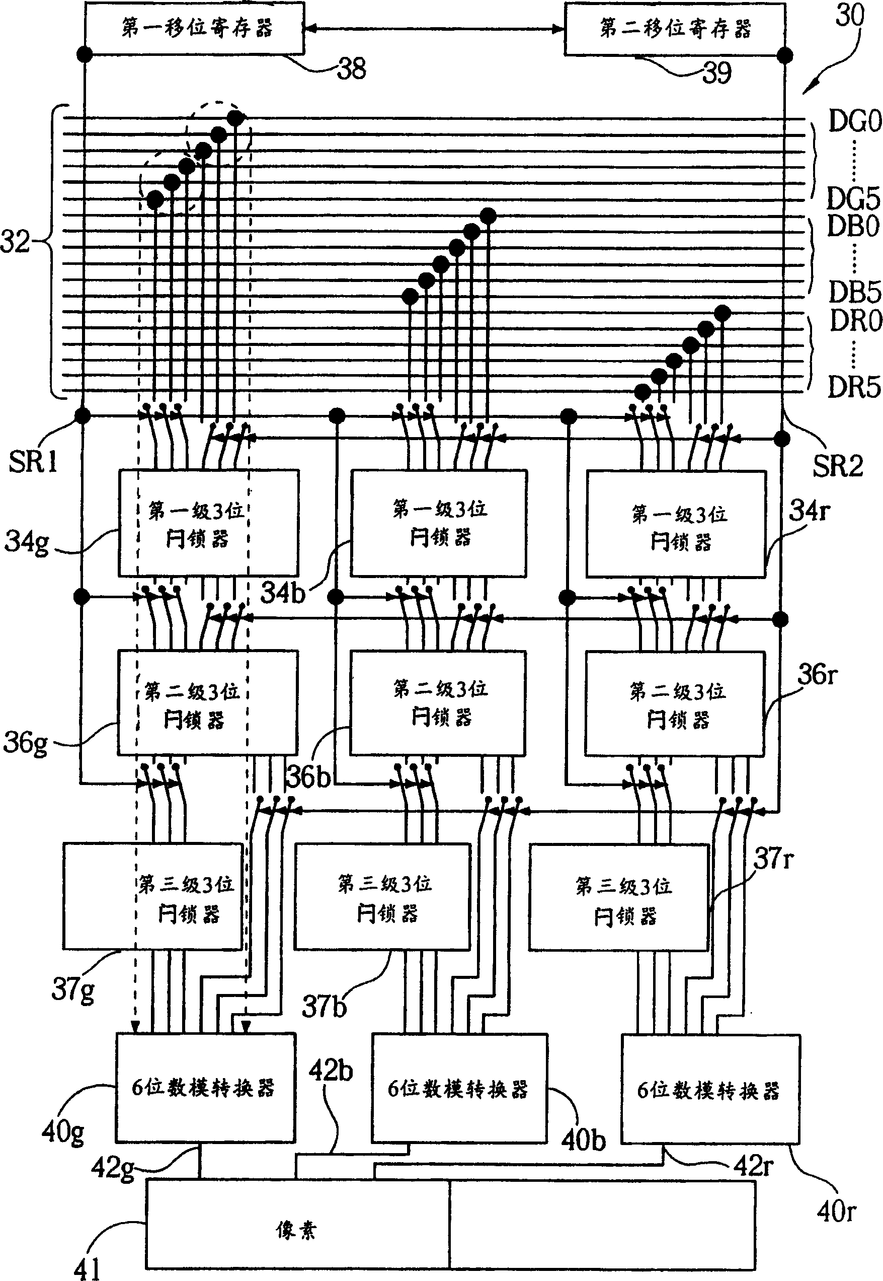 Data driving circuit and its method of driving data
