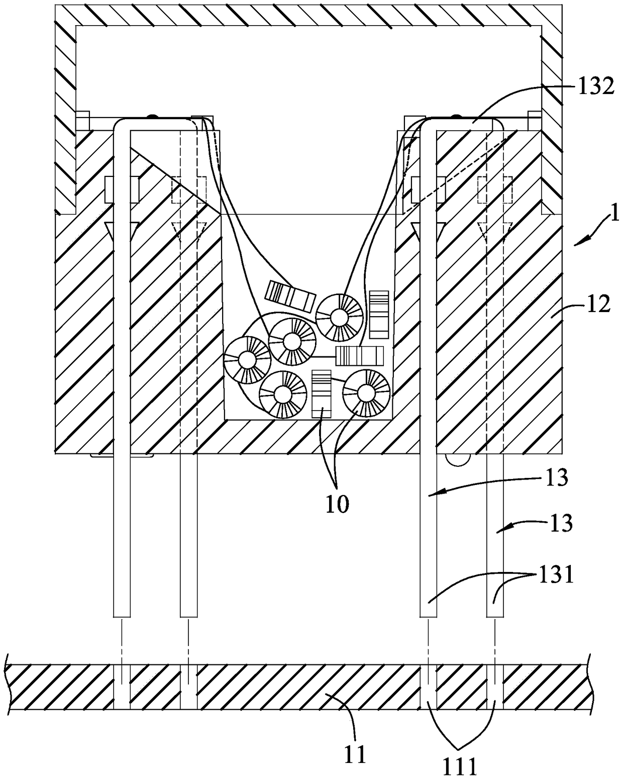 Electronic component holder with ring structure